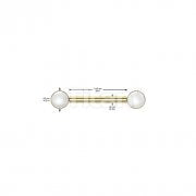 Implant Grade Titanium Threadless Push In Pearl Set Ends Nipple Barbell Rings