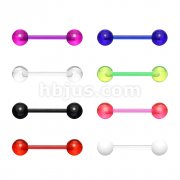Flexible Sheft Barbells with Acrylic UV Balls Bulk Pack