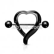 Heart Shaped 316L Surgical Steel Nipple Shield Ring