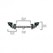 Black PVD Over 316L Surgical Steel Nipple Barbell With One Abalone Bat Wing on Each End