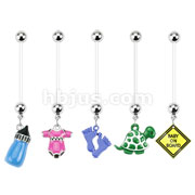 Pregnancy Bio Flex Navel Ring 48pcs Pack (6 pcs x 8 styles)