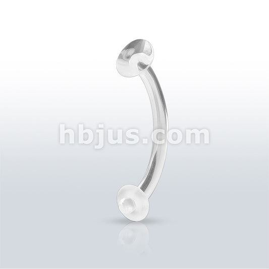 Clear Acrylic Curved Retainer with Clear Silicone O Ring